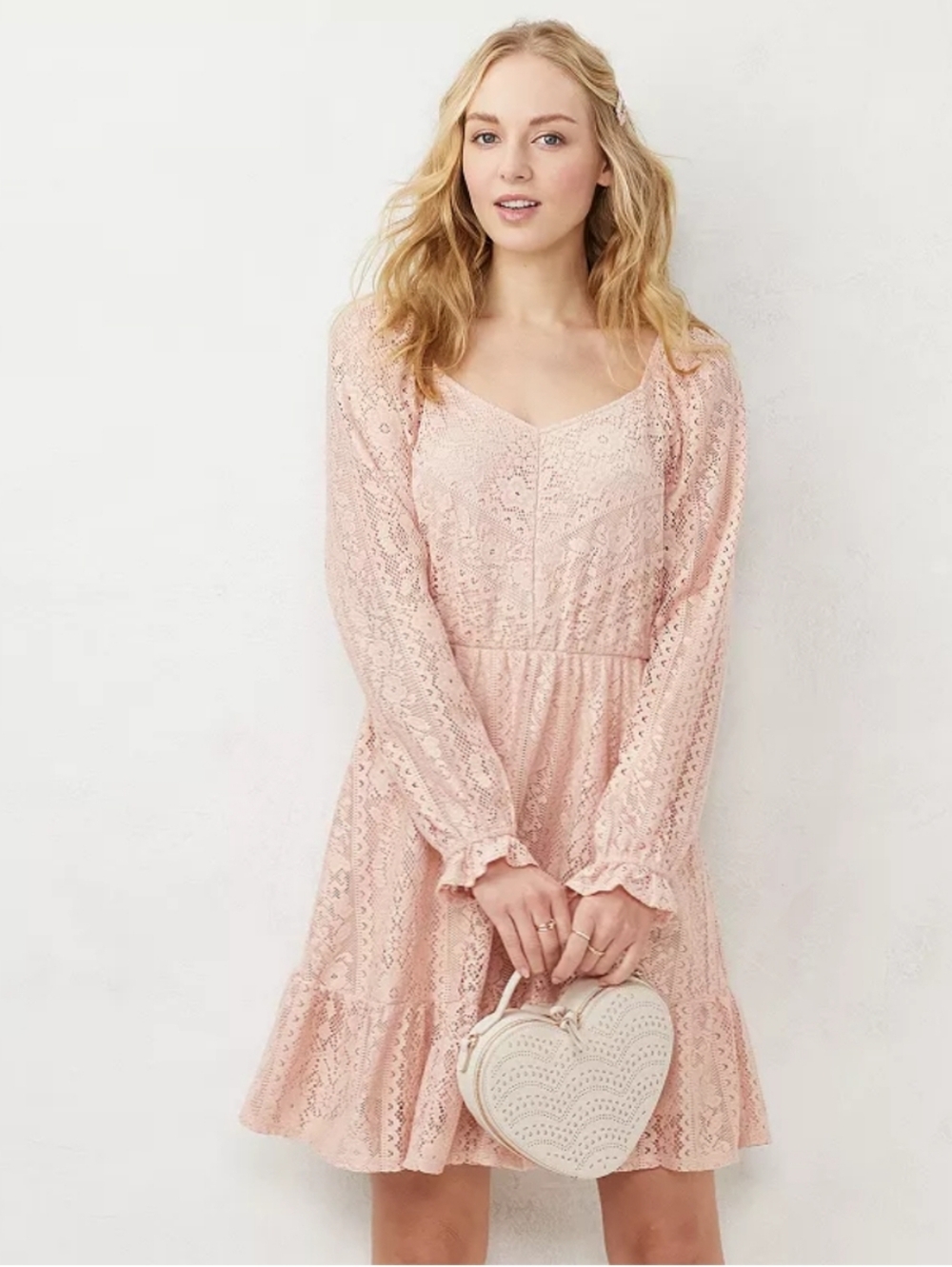 Women's LC Lauren Conrad Long Sleeve Lace Mini Dress